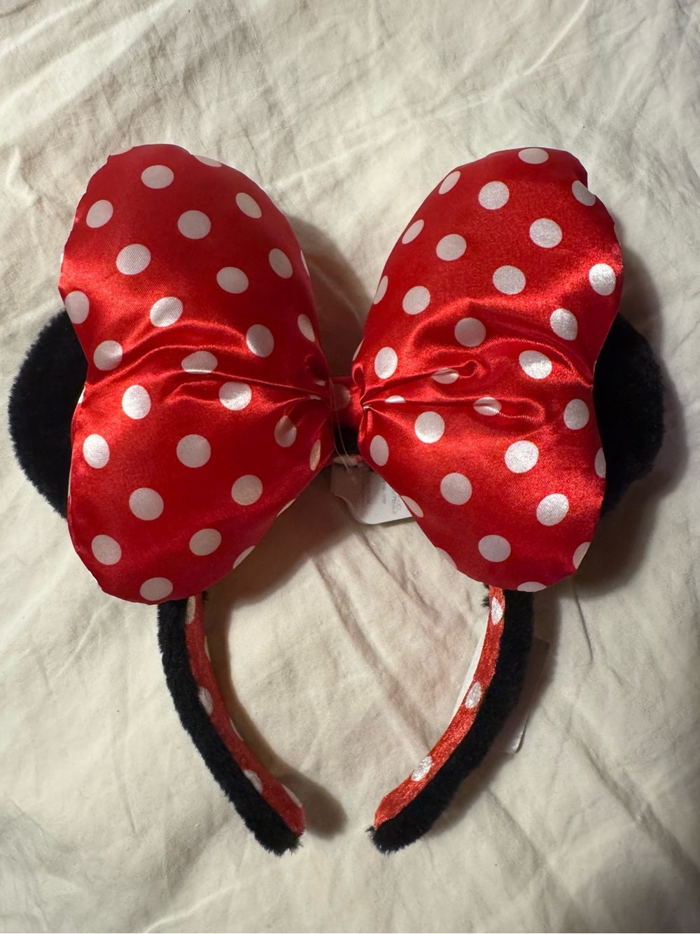 Disney Minnie Mouse Red Polka Dot Bow Ear Headband